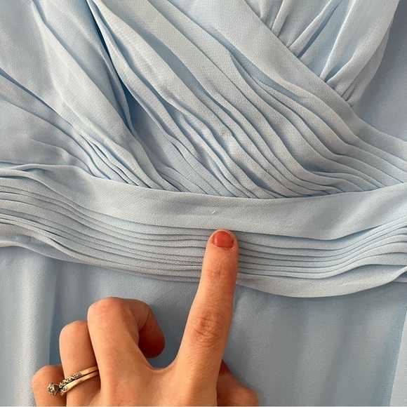 Mac Duggal Ieena Astmmetrical Hem Chiffon Maxi Dress Size 6 - Picture 12 of 15